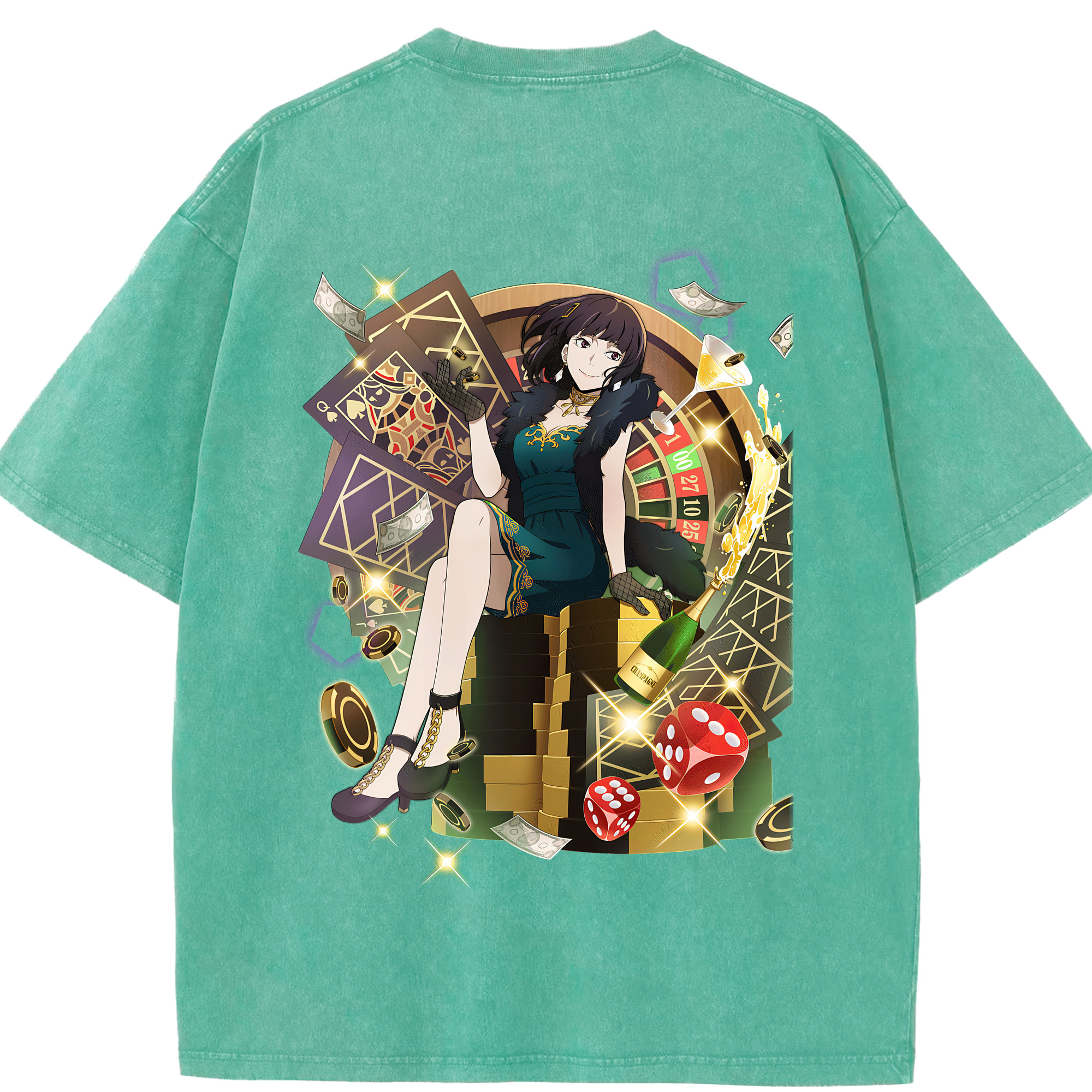 （画像用） 文豪ストレイドッグス Bungo Stray Dogs 綿100% ヴィンテージ風 半袖Tシャツ（背面プリント）